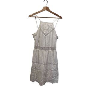 Abercrombie & Fitch White Lace Embroidered Sleeveless Pullover Women's Dress Siz